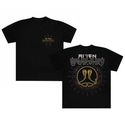 Alien Weaponry Rope Combat graphic on a standard-fit black tee.
